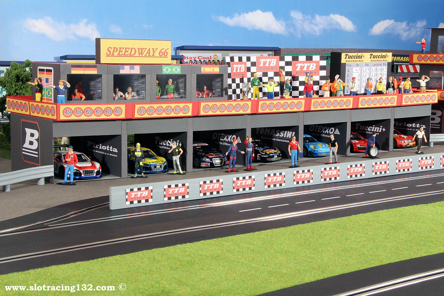 Slot car racing track