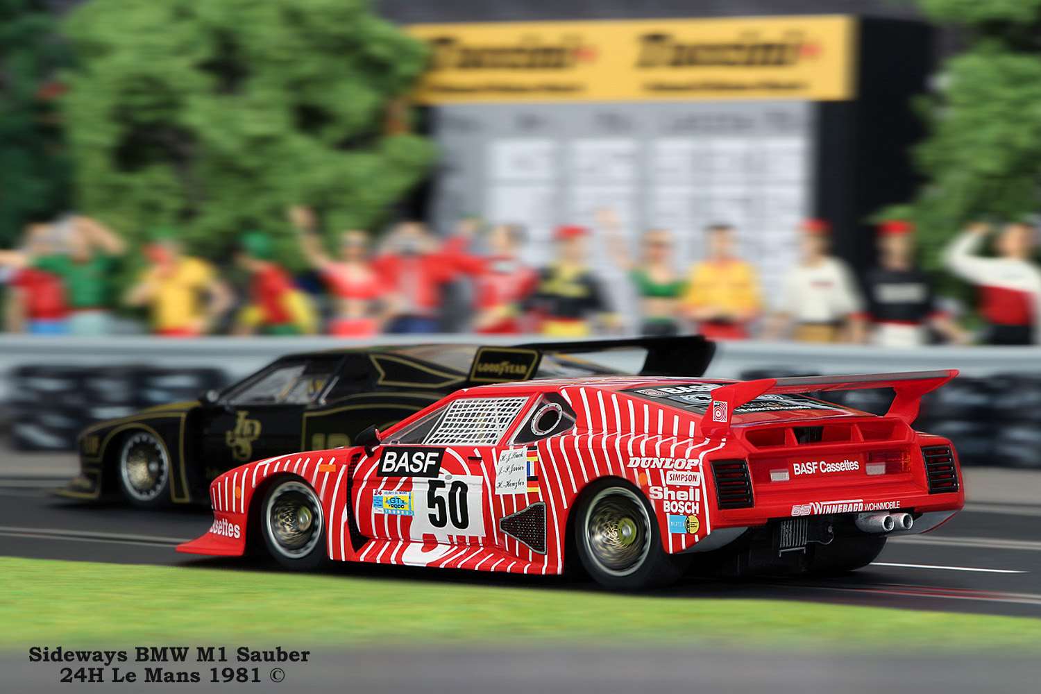 Slotcars 132 Slotracing Carrera Racecourse / Slot Cars Sideways by Racer